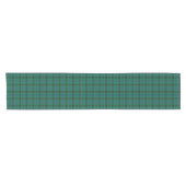 Clan Henderson Bright Green en Blue Tartan Korte Tafelloper (Horizontaal)
