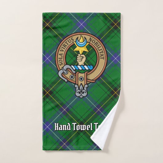 Clan Henderson Crest over Tartan Bad Handdoek (Handdoek)