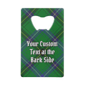 Clan Henderson Crest over Tartan Creditkaart Flessenopener (Achterkant)