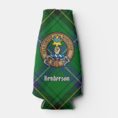 Clan Henderson Crest over Tartan Flesjeskoeler (Voorkant)