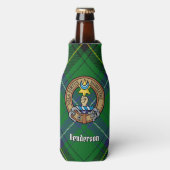 Clan Henderson Crest over Tartan Flesjeskoeler (Fles Voorkant)