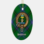 Clan Henderson Crest over Tartan Keramisch Ornament (Rechts)