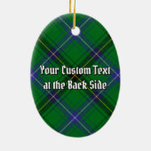 Clan Henderson Crest over Tartan Keramisch Ornament (Achterkant)