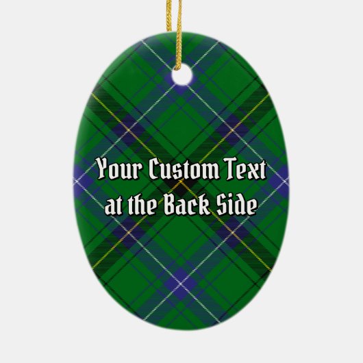 Clan Henderson Crest over Tartan Keramisch Ornament (Achterkant)