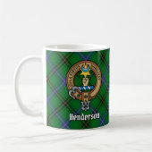 Clan Henderson Crest over Tartan Koffiemok (Links)