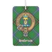Clan Henderson Crest over Tartan Luchtverfrisser (Voorkant)