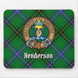 Clan Henderson Crest over Tartan Muismat
