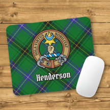 Clan Henderson Crest over Tartan