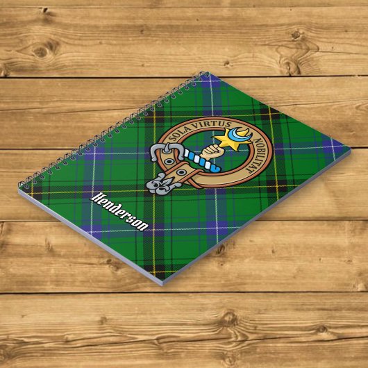 Clan Henderson Crest over Tartan Notitieboek