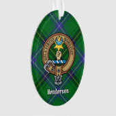 Clan Henderson Crest over Tartan Ornament (voorkant)