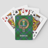 Clan Henderson Crest over Tartan Pokerkaarten (Achterkant)