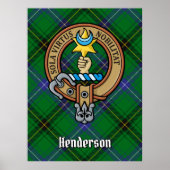 Clan Henderson Crest over Tartan Poster (Voorkant)