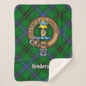 Clan Henderson Crest over Tartan Sherpa Deken (Voorkant)