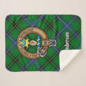 Clan Henderson Crest over Tartan Sherpa Deken (Voorkant (horizontaal))