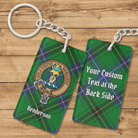 Clan Henderson Crest over Tartan