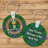 Clan Henderson Crest over Tartan Sleutelhanger