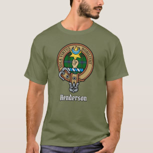 Clan Henderson Crest over Tartan T-shirt