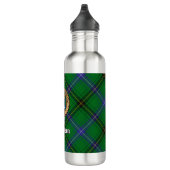 Clan Henderson Crest over Tartan Waterfles (Rechts)