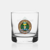 Clan Henderson Crest over Tartan Whisky Glas (Voorkant)