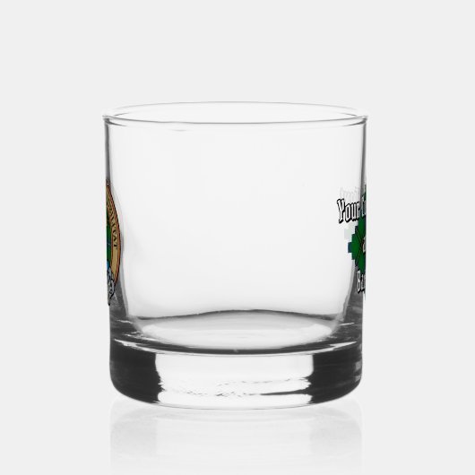 Clan Henderson Crest over Tartan Whisky Glas (Links)