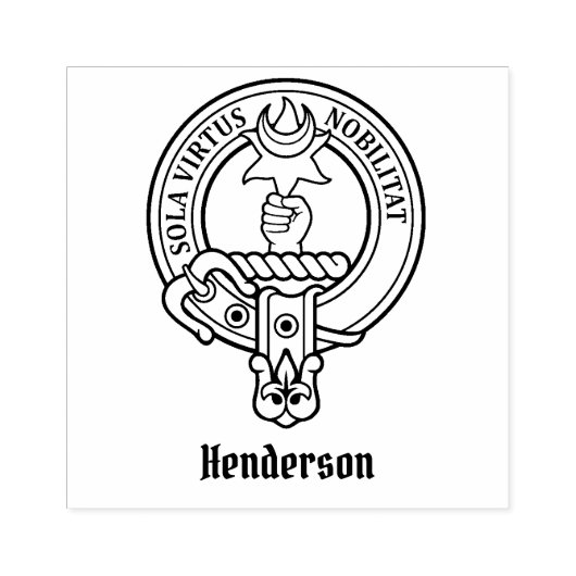 Clan Henderson Crest Rubber Stamp Rubberstempel (Afrduk)