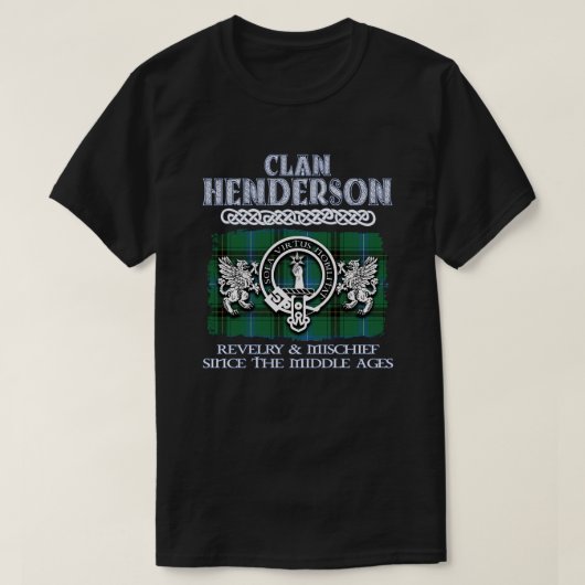 Clan Henderson crest Schotse clans Schotse surna T-shirt (Design voorkant)