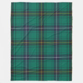 Clan Henderson Pset Green Black Tartan Check Fleece Deken (Voorkant)