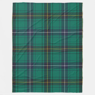 Clan Henderson Pset Green Black Tartan Check Fleece Deken