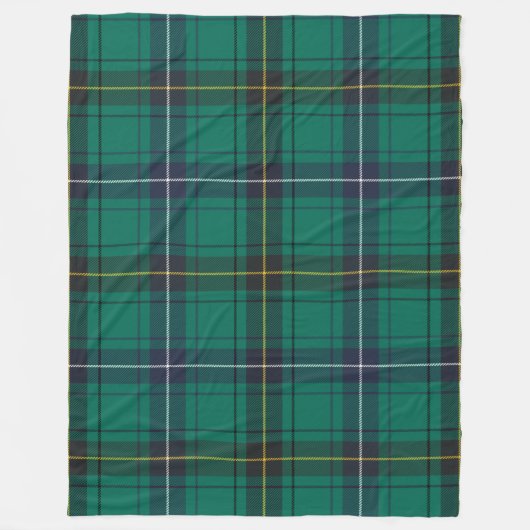Clan Henderson Pset Green Black Tartan Check Fleece Deken (Voorkant)