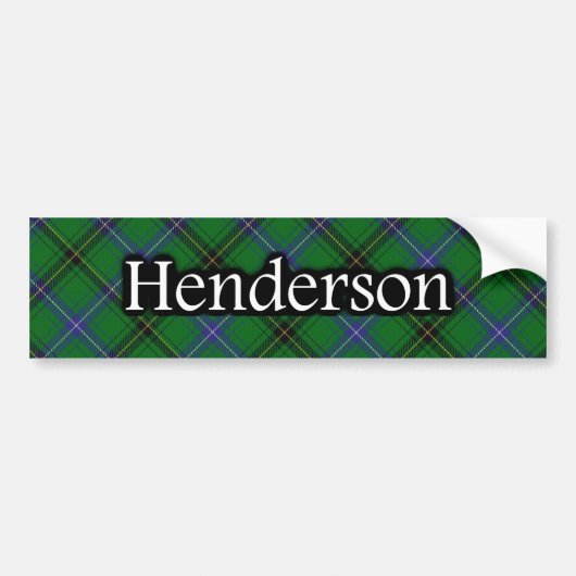 Clan Henderson Scottish Tartan Bumpersticker (Voorkant)