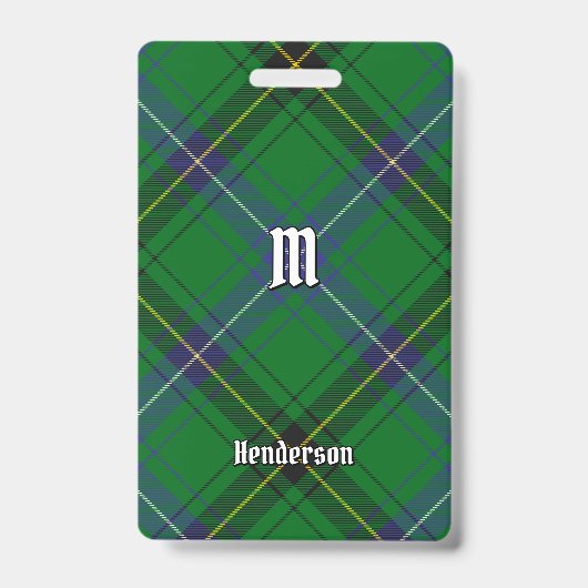 Clan Henderson Tartan Badge (Voorkant)