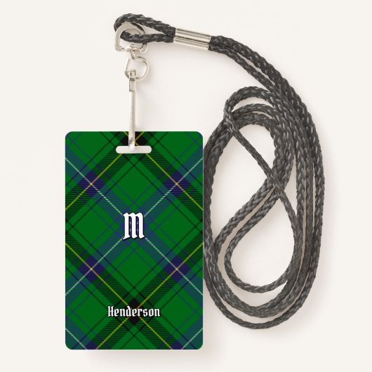 Clan Henderson Tartan Badge (Voorkant met draagriem)