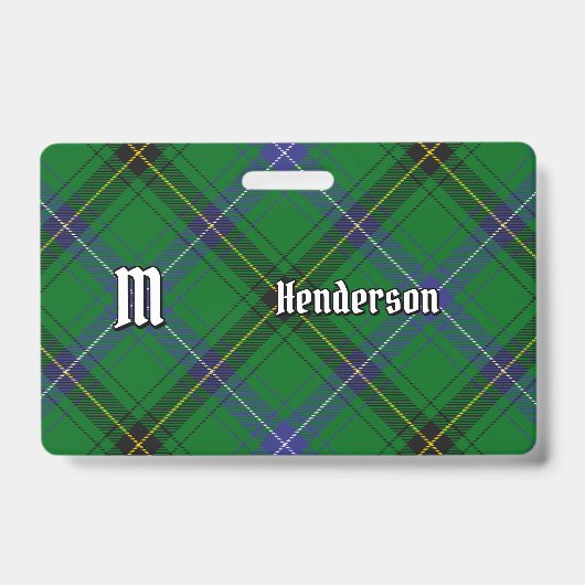Clan Henderson Tartan Badge (Voorzijde)