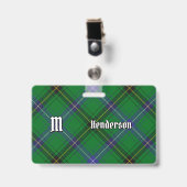 Clan Henderson Tartan Badge (Voorzijde met clip)