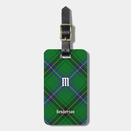 Clan Henderson Tartan Bagagelabel (Voorkant verticaal)