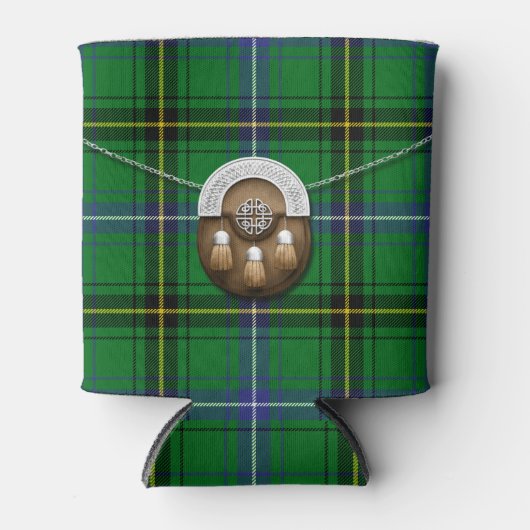 Clan Henderson Tartan en Sporran Blikjeskoeler (Voorkant)