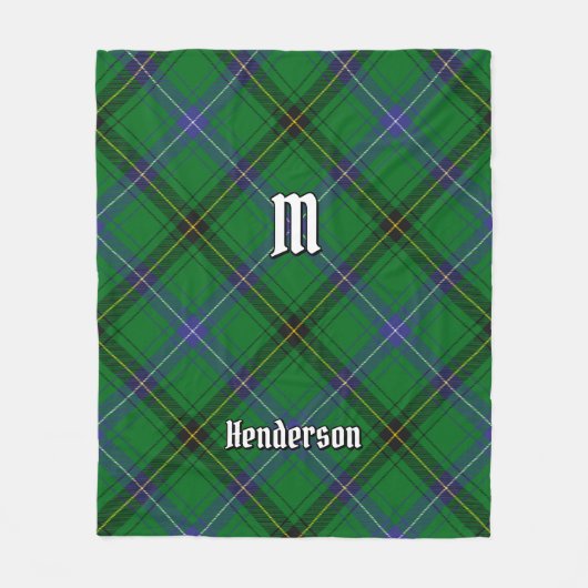 Clan Henderson Tartan Fleece Deken (Voorkant)