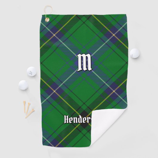 Clan Henderson Tartan Golfhanddoek (Insitu)