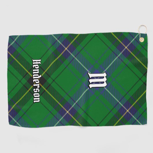 Clan Henderson Tartan Golfhanddoek (Horizontaal)