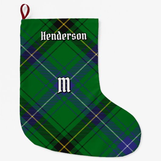 Clan Henderson Tartan Grote Kerstsok (Voorkant)