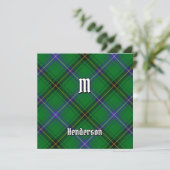 Clan Henderson Tartan Kaart (Staand voorkant)