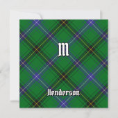 Clan Henderson Tartan Kaart (Voorkant)
