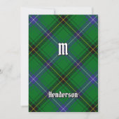 Clan Henderson Tartan Kaart (Voorkant)