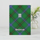 Clan Henderson Tartan Kaart (Staand voorkant)