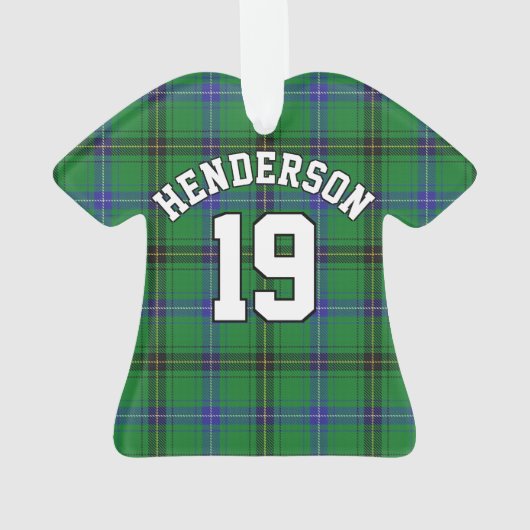 Clan Henderson Tartan Kersttrui Ornament (achterkant)