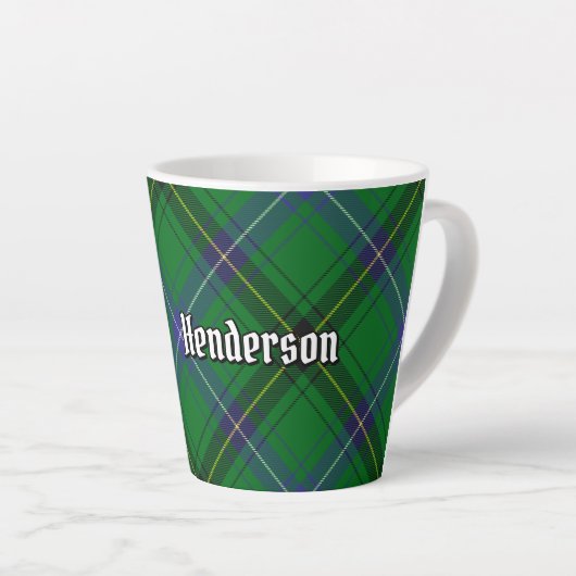 Clan Henderson Tartan Latte Mok (Rechterhoek)