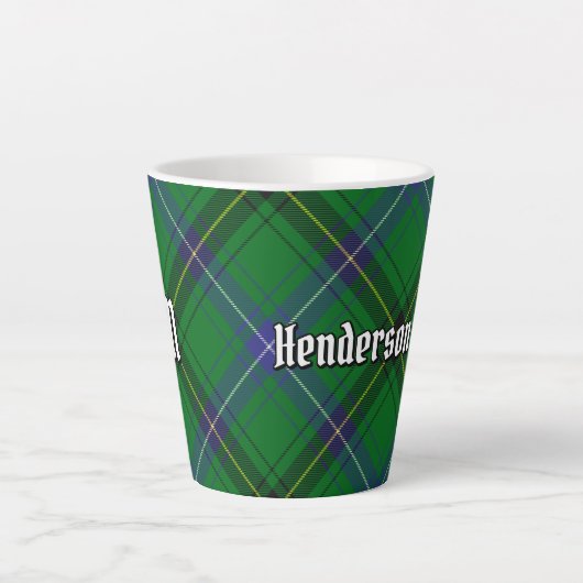 Clan Henderson Tartan Latte Mok (Voorkant)