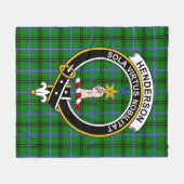 Clan Henderson Tartan Pset Fleece Deken (Voorkant (Horizontaal))