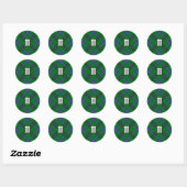 Clan Henderson Tartan Ronde Sticker (Vel)
