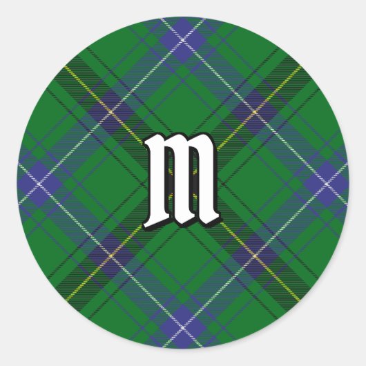 Clan Henderson Tartan Ronde Sticker (Voorkant)